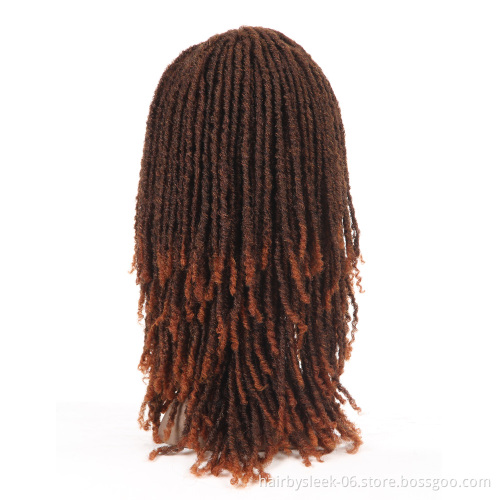 MAGIC Hair 22 Inch Synthetic wigs Dreadlocks Braid Hair Synthetic Dreads Braiding wigs Extension Brown Braids Faux Locs Hair